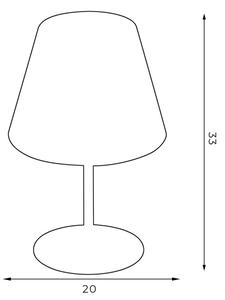 Stolní lampa ARDEN 1xE27/60W/230V pr. 20 cm bílá/zlatá