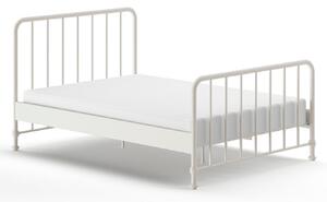 Bílá kovová postel Vipack Bronxx 140 x 200 cm
