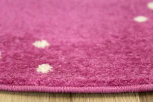 Makro Abra Kulatý dětský koberec EMILY KIDS 5863A Míša Růžový Rozměr: průměr 160 cm