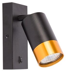 Nástěnné bodové svítidlo 1xGU10/35W/230V černá/zlatá