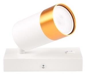 Nástěnné bodové svítidlo 1xGU10/35W/230V bílá/zlatá