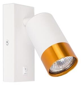 Nástěnné bodové svítidlo 1xGU10/35W/230V bílá/zlatá