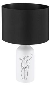 Eglo 43824 - Stolní lampa VINOZA 1xE27/40W/230V černá/bílá