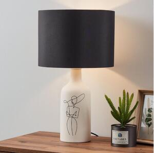 Eglo 43824 - Stolní lampa VINOZA 1xE27/40W/230V černá/bílá