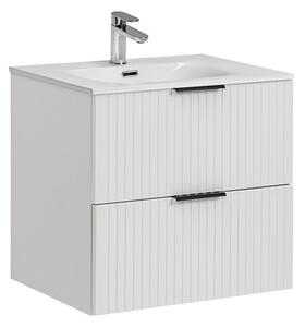 Comad Závěsná skříňka Casad se zápustným umyvadlem 60 cm bílá