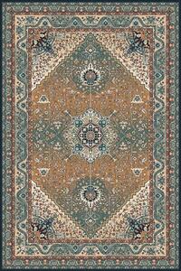 Kusový koberec vlněný Agnella Isfahan Aretuza Szmaragd Béžový / Zelený Rozměr: 133x180 cm