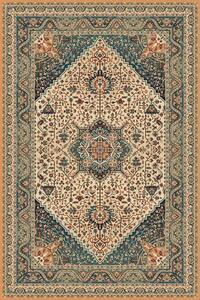 Kusový koberec vlněný Agnella Isfahan Aretuza Měděný Béžový Zelený Rozměr: 240x340 cm
