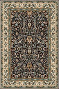 Kusový koberec vlněný Agnella Isfahan Klimene Granat Modrý Rozměr: 300x400 cm