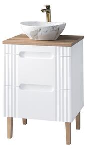 Comad Umyvadlová skříňka Fiji s deskou a umyvadlem 60 cm dub coast evoke/bílá