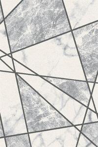Kusový koberec vlněný Agnella Basic Buzu Šedý / Bilý Rozměr: 200x300 cm