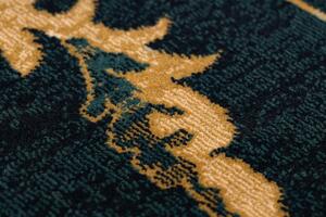 Kusový koberec vlněný Dywilan Superior Latica Navy Černý Modrý Rozměr: 135x200 cm