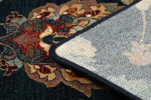 Kusový koberec vlněný Dywilan Superior Latica Navy Černý Modrý Rozměr: 170x235 cm
