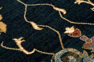 Kusový koberec vlněný Dywilan Superior Latica Navy Černý Modrý Rozměr: 300x400 cm