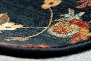 Kusový koberec vlněný Dywilan Superior Latica Navy Černý Modrý Rozměr: 300x400 cm