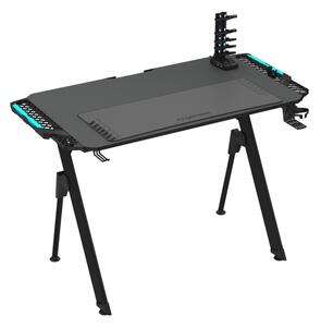 Herní stůl FALCON s LED RGB podsvícením 116x60 cm černá
