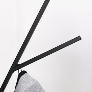 HOMCOM Stojací věšák na šaty, 3 tyče, 9 háčků, černý, 180 cm