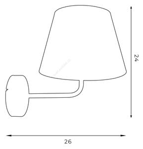 Nástěnná lampa ARDEN 1xE27/60W/230V zelená/zlatá