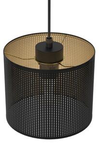 Lustr na lanku LOFT SHADE 3xE27/60W/230V černá/zlatá