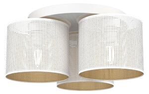 Lustr přisazený LOFT SHADE 3xE27/60W/230V bílá/zlatá