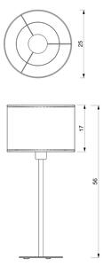 Stolní lampa LOFT SHADE 1xE27/60W/230V pr. 25 cm bílá/zlatá