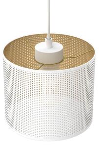 Lustr na lanku LOFT SHADE 3xE27/60W/230V bílá/zlatá