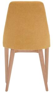 Hořčicově žlutá látková jídelní židle Kave Home Rosie