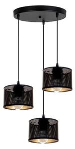 Lustr na lanku ALDO 3xE27/60W/230V pr. 40 cm černá