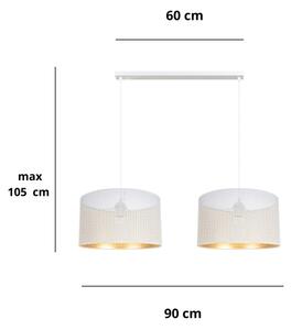 Lustr na lanku ALDO 2xE27/60W/230V bílá