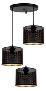Lustr na lanku ALDO 3xE27/60W/230V pr. 45 cm černá