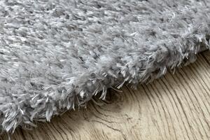 Makro Abra Kulatý shaggy koberec FLUFFY stříbrný Rozměr: průměr 100 cm