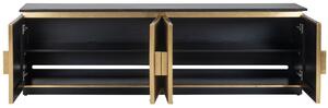 Zlatý kovový TV stolek Richmond Ironville 200 x 45 cm