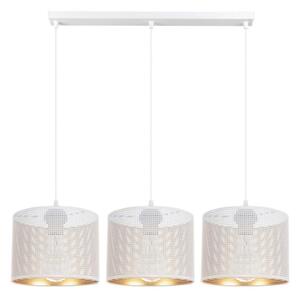 Lustr na lanku ALDO 3xE27/60W/230V bílá