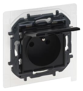 Legrand - Venkovní zásuvka bez rámečku 250V/16A NILOE STEP IP44 černá