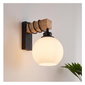 Brilagi - Nástěnné svítidlo WOOD GLASS 1xE27/60W/230V borovice/černá/bílá