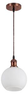 Brilagi - LED Lustr na lanku RETRO GLASS 1xE27/60W/230V pr. 15 cm měděná/bílá