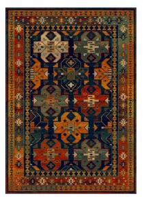 Kusový koberec vlněný Dywilan Omega Rohan Navy Modrý Vícebarevný Rozměr: 200x300 cm