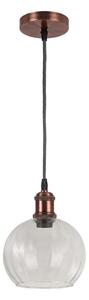 Brilagi - LED Lustr na lanku RETRO GLASS 1xE27/60W/230V pr. 25 cm měděná/čirá