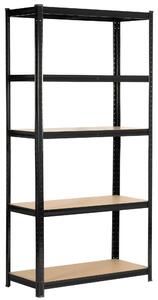 Ak furniture Kovový regál REGMET 90x40x180 cm černý