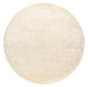Makro Abra Kulatý shaggy koberec FLUFFY Jednobarevný krémový Rozměr: průměr 100 cm