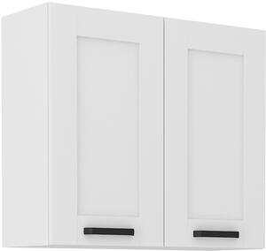 STL 80 cm skříňka horní dvoudveřová LUNA Barevné provedení LUNA: Bílá / Prachově šedá