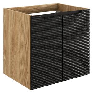 Comad Koupelnová skříňka pod umyvadlo Ocean Black 60 černá/dub olejovaný