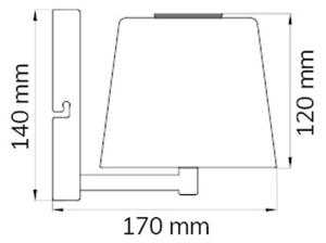 Wofi 4015.01.64.9000 - LED Stmívatelná nástěnná lampa GENK LED/2W/5V 2500 mAh