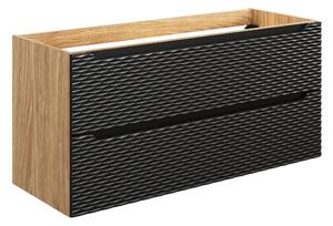 Comad Koupelnová skříňka pod umyvadlo Ocean Black 120 černá/dub olejovaný