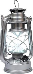 NICEHOME Lampa LED 23,5cm 4xAA RETRO kov stříbrná