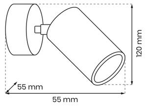 Nástěnné bodové svítidlo HUDSON 1xGU10/8W/230V černá