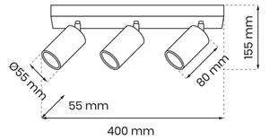 Bodové svítidlo HUDSON 3xGU10/8W/230V černá