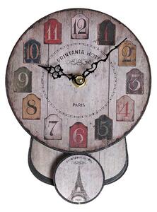 Nástěnné hodiny DKD Home Decor 8424001800360 Kyvadlo Béžový Vícebarevný Železo Dřevo MDF Vintage 14 x 5 x 19 cm
