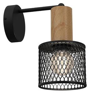 Nástěnná lampa SOBRESA 1xE27/60W/230V černá/dřevo