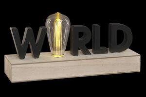 Světelná výzdoba DKD Home Decor World Černý Kov Dřevo MDF 30 x 40 cm 34 x 8 x 16 cm