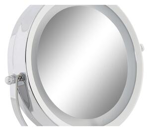 Zvětšovací LED Zrcátko DKD Home Decor 21,5 x 13,5 x 32,5 cm Stříbřitý Kov